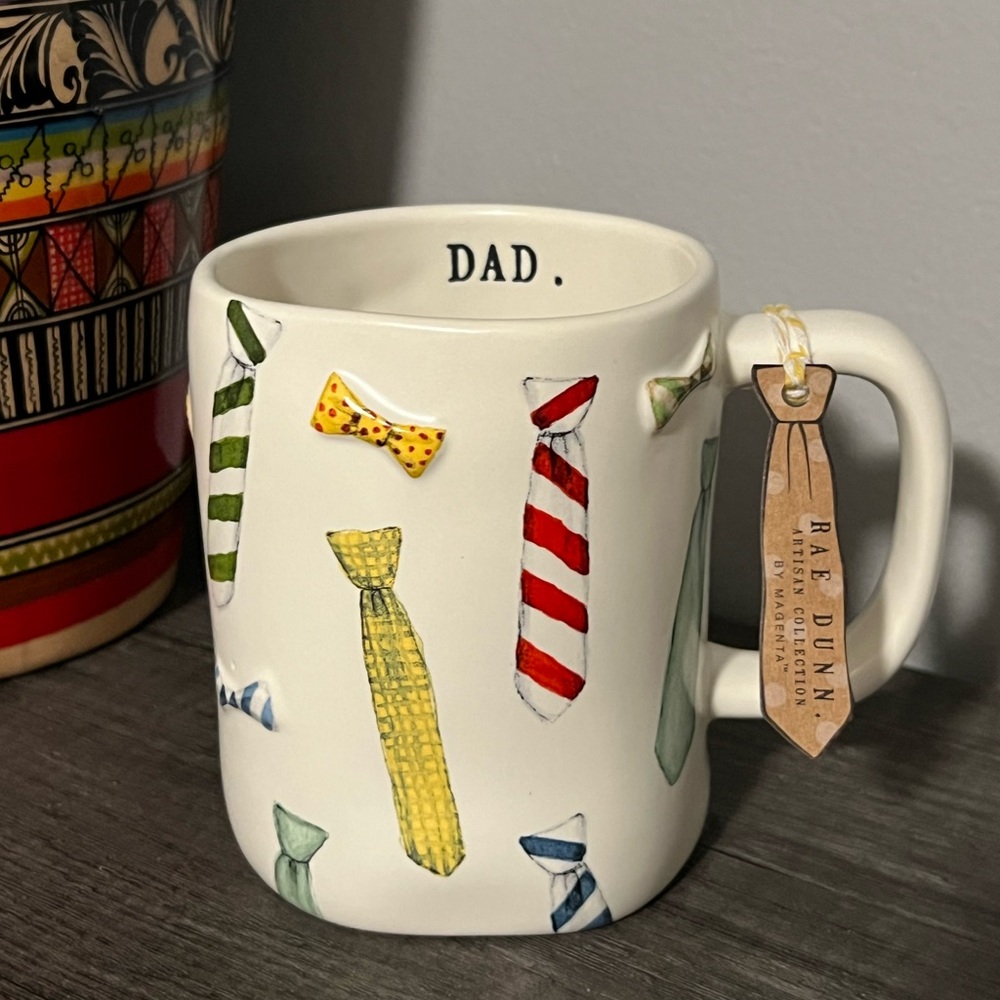 Rae Dunn Dad Mug with Colorful Tie Designs